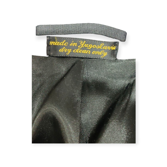 Black wool trench coat with lining, made in Yugoslavia. - Picture 3 of 3